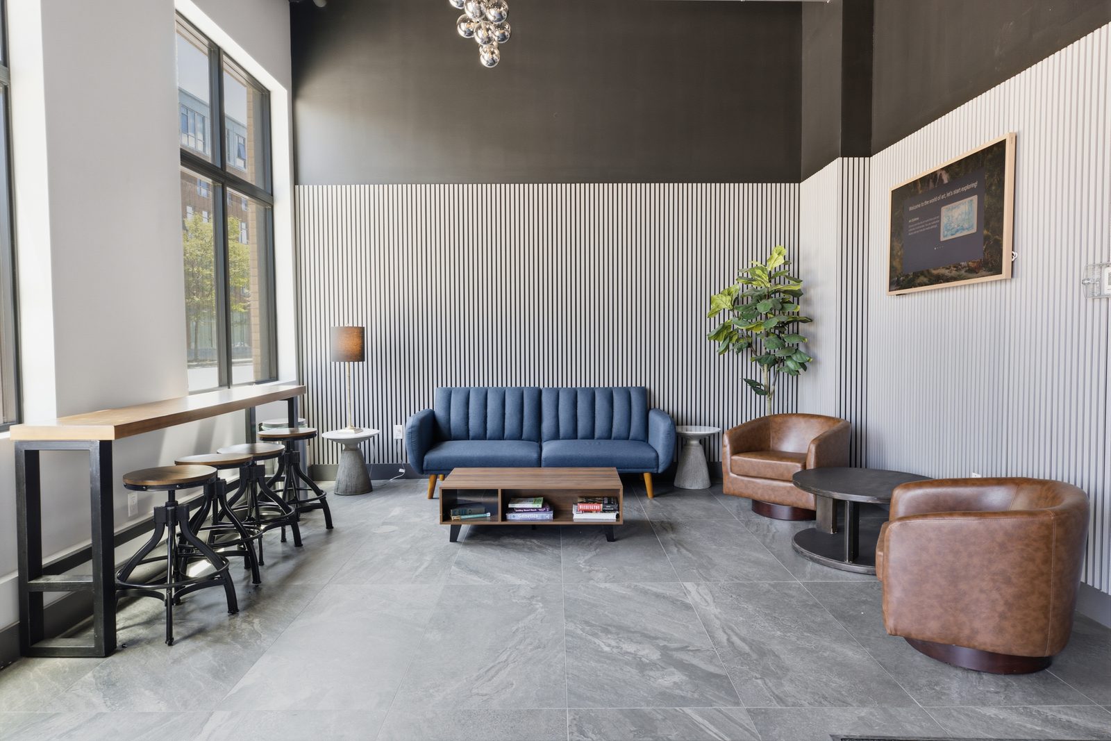 Shared space in The Charlesgate Penthouse's building
